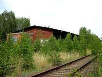 Einer der beiden G�terschuppen im Bahnhof Altendorf, Chemnitz 09.07.07