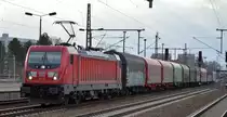 DB Cargo AG [D] mit  187 116  [NVR-Nummer: 91 80 6187 116-9 D-DB] und einigen Coilwagen Richtung Ziltendorf EKO am 29.01.20 Bf. Flughafen Berlin Schönefeld.