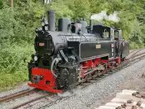Die Lok Stainz der Stainzer Lokalbahn beim Halt in Preding-Wieselsdorf, 04.08.2019