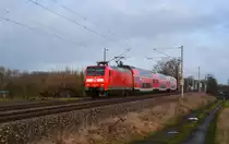 Am Morgen des 04.02.20 führte 146 022 einen RE von Magdeburg nach Leipzig durch Jeßnitz. Ein Umlauf des sonst mit Talent2 gefahren RE 13 verkehrt seit dem Fahrplanwechsel planmäßig mit solch einer Garnitur.