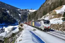 193 770 + 189 902 mit GAG 44121 am 08.02.2020 bei St. Jodok am Brenner.