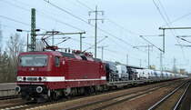 DeltaRail GmbH, Frankfurt (Oder) mit  243 931-3  [NVR-Nummer: 91 80 6143 931-4 D-DELTA] und PKW-Transportzug am 13.02.20 Bf. Flughafen Berlin Schönefeld.
