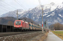 ÖBB 1116 082 // Aufgenommen zwischen Kuchl und Golling-Abtenau. // 31. Januar 2020