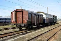 A-KSE 40 81 9408 121-7 Materialwagen (ex Tms) am 01.Februar 2020 als letztes Fahrzeug des SGAG 96704 (Floridsdorf - Jedlersdorf) in Floridsdorf Fbf..