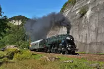 18 478, besser bekannt als 3678, des Bayerischen Eisenbahnmuseum Nördlingen bezwang im Rahmen der Märklintage 2019 am 15. September 2019 mit einem Sonderzug nach Amstetten (Württ) die Geislinger Steige.