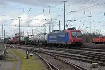 Re 482 022-1 durchfährt den badischen Bahnhof. Die Aufnahme stammt vom 14.02.2020.