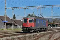 Re 620 008-3 durchfährt den Bahnhof Rupperswil. Die Aufnahme stammt vom 24.02.2020.