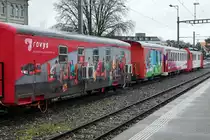 TRAVYS/Yverdon-Ste-Croix Bahn.
Regenimpressionen von Yverdon-les-Bains und Baulmes verewigt am 5. März 2020.
Foto: Walter Ruetsch 