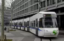 Wagen 3062 der VBZ in der Lackierung der Glattal-Bahn am Tessinerplatz/Bahnhof Enge, 24.1.20.