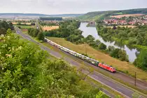 152 093 mit dem GA 60042 (Ingolstadt Hbf - Osnabrück) bei Himmelstadt, 01.08.2019