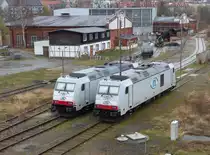 ITL 285 108-7 Traxx DE und 285 109-5 Traxx DE abgestellt in Gera am 11.3.2020