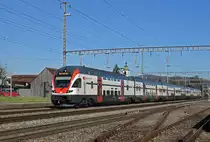 RABe 511 014 durchfährt den Bahnhof Rupperswil. Die Aufnahme stammt vom 24.02.2020.