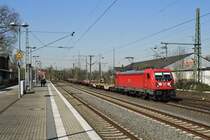 Die DB-187 148 durchfährt am 01.04.2020 Düsseldorf-Eller