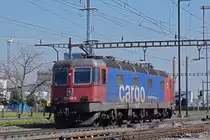 Re 620 058-8 durchfährt den Bahnhof Pratteln. Die Aufnahme stammt vom 19.03.2020.
