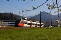 Frühling im Ländle. 4024 056-6 bei Schwarzach. 8.4.20