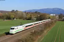 402 029-3  Templin  als ICE 274 (Basel Bad Bf-Berlin Hbf (tief)) bei Teningen 31.3.20