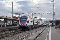 RABe 511 049 durchfährt den Bahnhof Rupperswil. Die Aufnahme stammt vom 13.03.2020.