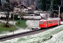 Ankunft in Bevieux von Villars im April 1980. Digitalisiert von einer Kodak-Folie.