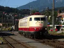Die Lokomotive der Lokomotiven: die 103 184 in Innsbruck.
14.06.2009.