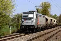 187 504-6 Rhein Cargo auf der Hamm-Osterfelder Strecke in Datteln am 18.04.2020 