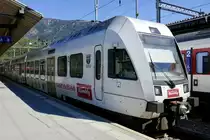 Der Kambly Lötschberger RABe 535 114  Trubschachen 1  am 15.4.20 im Bhf Brig.