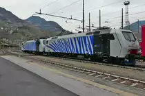 EU43 002 und EU43 008 im Bahnhof von Bozen am 05.03.2020.
