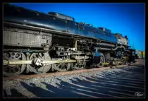 Union Pacific No 4014 Big Boy fährt bei den 150 Jahr Feierlichkeiten der Transkontinental Eisenbahn dem  The Great Race Across the Southwest  von San Bernardino nach Yuma. 
Detailaufnahme Yuma 15 Oktober 2019