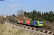 Re 485 003-8 mit dem DGS 44691 (Krefeld Uerdingen-Schaffhausen GB) bei Rottweil 4.4.20