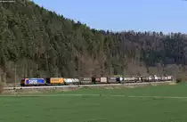 Re 482 025-4 mit dem DGS 40278 (Gallarate-Rheinhausen) bei Neckarhausen 6.4.20