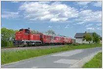 GKB 1500.6 mit dem Messzug LP 61382 von Wies-Eibiswald nach Graz, aufgenommen kurz nach der Ausfahrt aus dem Bahnhof Bergla.