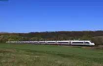 412 041-5  Baden-Württemberg  als ICE 595 (Berlin Gesundbrunnen-München Hbf) bei Helmsheim 11.4.20