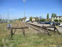 Die Ladegleise in Waren(Müritz) am 27.April 2020.