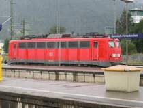 Eine Kasten-110 mit Einfachlampen steht am 18.8.03 in Garmisch-Partenkirchen abgestellt.