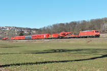 15.02.2019 Streckenabschnitt Uhingen 185 360-5  Netz Notfalltechnik 