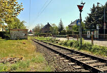 Es war einmal: S-Bahn-Strecke zwischen Halle-Nietleben und -Dölau.

Blick auf die Bahnstrecke Halle Klaustor–Hettstedt (6800), auch als Halle-Hettstedter Eisenbahn (HHE) bekannt, Richtung Bahnhof Halle-Nietleben. Bis zum 31.7.2002 fuhr hier noch die heutige S7 von bzw. nach Halle-Trotha. Seitdem wird die stillgelegte Verbindung nach Dölau mit Bussen bedient, wie es am rechten Bildrand durch die Haltestelle Am Heidesee angedeutet ist.
Ebenfalls zu sehen ist hier ein Rangierhaltsignal nahe des ehemaligen Postens P3. Es trägt die Nr. 32.
Aufgenommen im Gegenlicht.
[7.5.2020 | 13:16 Uhr]