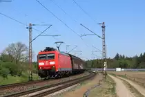 185 128-6 mit dem GK ***** (xxx-Buchs) bei Waghäusel 22.4.20