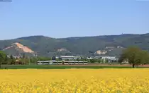 zwei Unbekannte Bombardier Variobahnen  bei Edingen 22.4.20