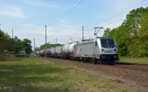 187 503 der CTL schleppte am 10.05.20 einen Kesselwagenzug durch Burgkemnitz Richtung Wittenberg.