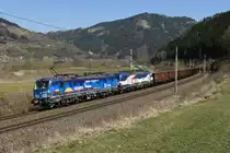 CDC 383 006 +  ZSSK 383.206 mit 49597(CDC) bei Niklasdorf, 01. Mai 2020.