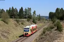 VT 247 als HzL69750 (Rottweil-Bräunlingen Bf) bei Zollhaus 23.4.20