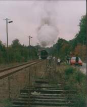 SEM Lok 50 3648 bei der Ausfahrt aus dem Bf Burkhardtsdorf zum 125 j�hrigen Jubil�um der Strecke Chemnitz-Aue/sachs. im Sept.2000