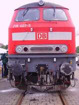 218 407-5 steht im flensburger Hafen. 14.07.07