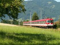 4010 019 am 15.7.2007 als IC 500 unterwegs, auf dem Bild kurz vor Schlierbach