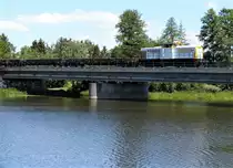 SGL V160.13 (92 80 1203 158-1 D-SGL) über der Naab in Schwandorf 02.06.2020