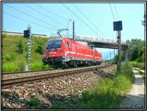 SZ E-Lok 541 102 + 105 von Hegyeshalom (Ungarn) nach Jesenice (Slowenien).Fotografiert in Zeltweg 19.07.2007