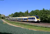 8442 303 und 8442 302 als RE 19515/RE 19615 (Pforzheim Hbf/Mühlacker-Stuttgart Hbf) bei Ellental 7.5.20