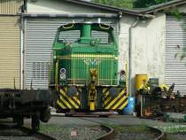 dreiachsige Kleindiesellok auf dem Betriebshof der EVB in Bremerv�rde 06.06.07