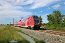 DB Regio Bombardier Twindexx 446 001 in Bickenbach (Bergstraße) am 31.05.20