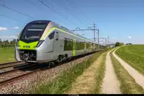 RABe 528 102 (BLS Flirt 4) auf Testfahrt von Romanshorn nach Sulgen am 02.06.2020 bei Erlen
