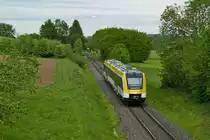 Auf der Fahrt von Radolfzell nach Friedrichshafen passiert 622 963 als RB 22789 in K�rze das Einfahrvorsignal von Markdorf (03.05.2020).